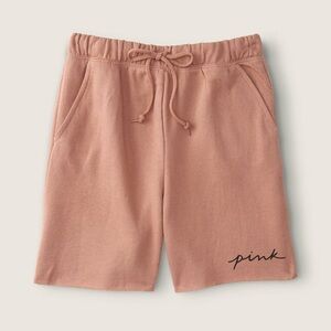 Victoria's Secret PINK Graphic Logo Fleece Lounge Dad Shorts